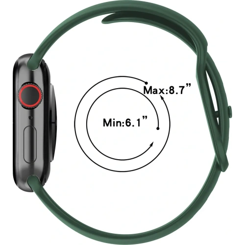 Kup Ceas cu curea de silicon Bizon Apple Watch 38/40/41/42 mm verde închis - BIZ5887 - {ean13} - Sklep Home Screen