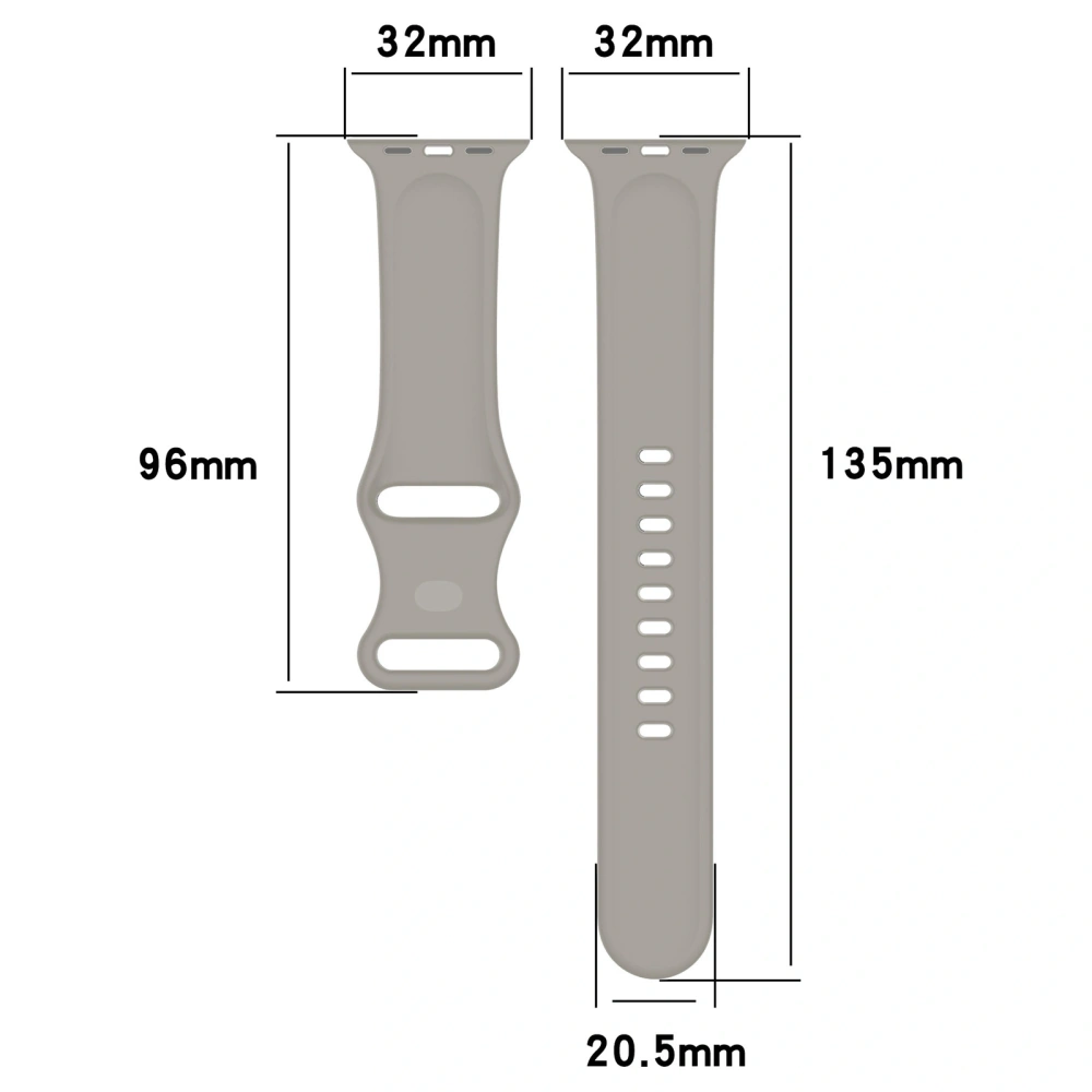 Pasek Bizon Strap Watch Silicone do Apple Watch 38/40/41/42 mm jasnoszary