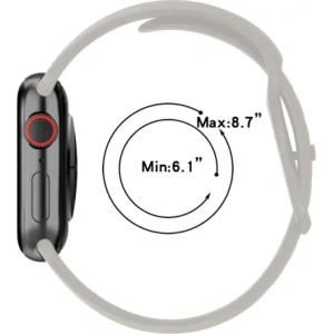 Kup Bizon Armbanduhr Silikon Apple Uhr 38/40/41/42 mm hellgrau - BIZ5888 - {ean13} - Sklep Home Screen