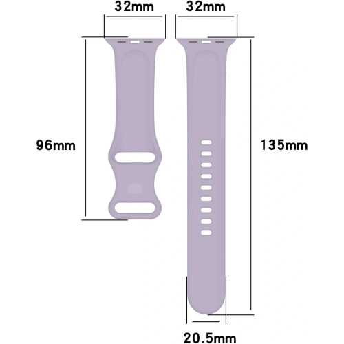 Kup Bizon Strap Watch Silicone Apple Watch 38/40/41/42 mm violet deschis - BIZ5889 - {ean13} - Sklep Home Screen