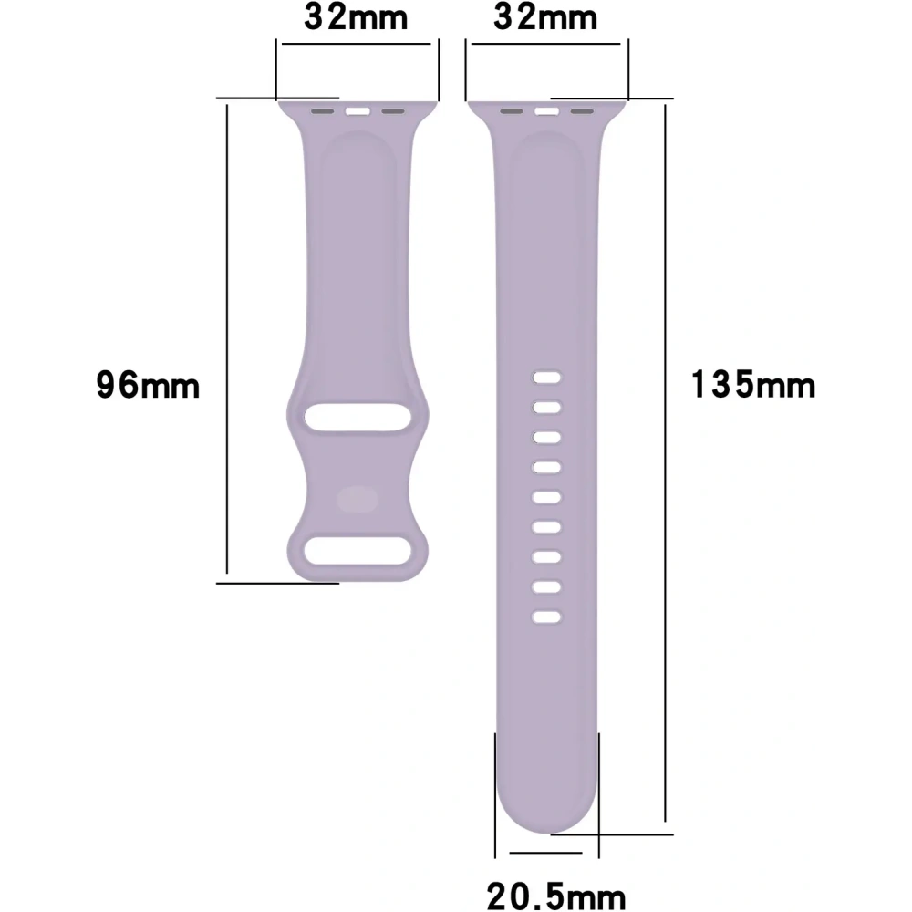 Pasek Bizon Strap Watch Silicone do Apple Watch 38/40/41/42 mm jasnofioletowy