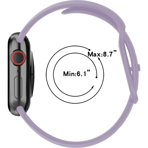 Kup Bizon Strap Watch Silicone Apple Watch 38/40/41/42 mm violet deschis - BIZ5889 - {ean13} - Sklep Home Screen