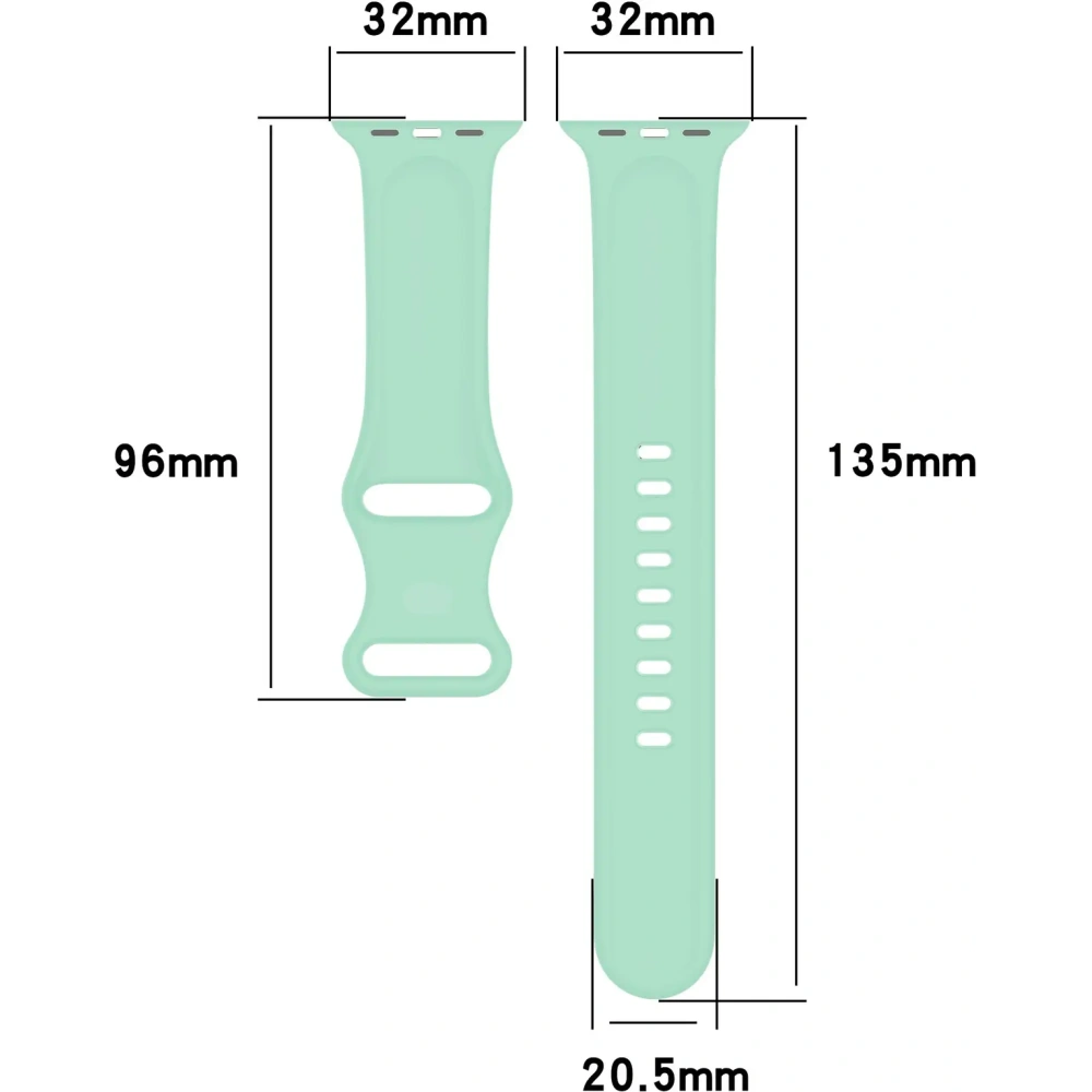 Pasek Bizon Strap Watch Silicone do Apple Watch 38/40/41/42 mm miętowy