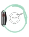 Kup Ceas cu curea din silicon Bizon Apple Watch 38/40/41/42 mm mentă - BIZ5890 - {ean13} - Sklep Home Screen