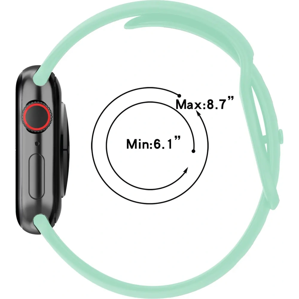 Pasek Bizon Strap Watch Silicone do Apple Watch 38/40/41/42 mm miętowy