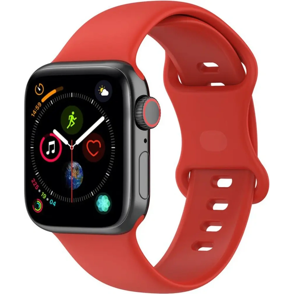 Pasek Bizon Strap Watch Silicone do Apple Watch 38/40/41/42 mm czerwony