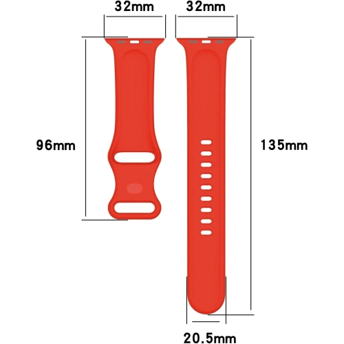Buy Bizon Strap Watch Silicone Apple Watch 38/40/41/42 mm red - BIZ5891 - {ean13} - Home Screen Store Europe