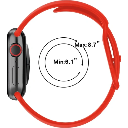 Buy Bizon Strap Watch Silicone Apple Watch 38/40/41/42 mm red - BIZ5891 - {ean13} - Home Screen Store Europe