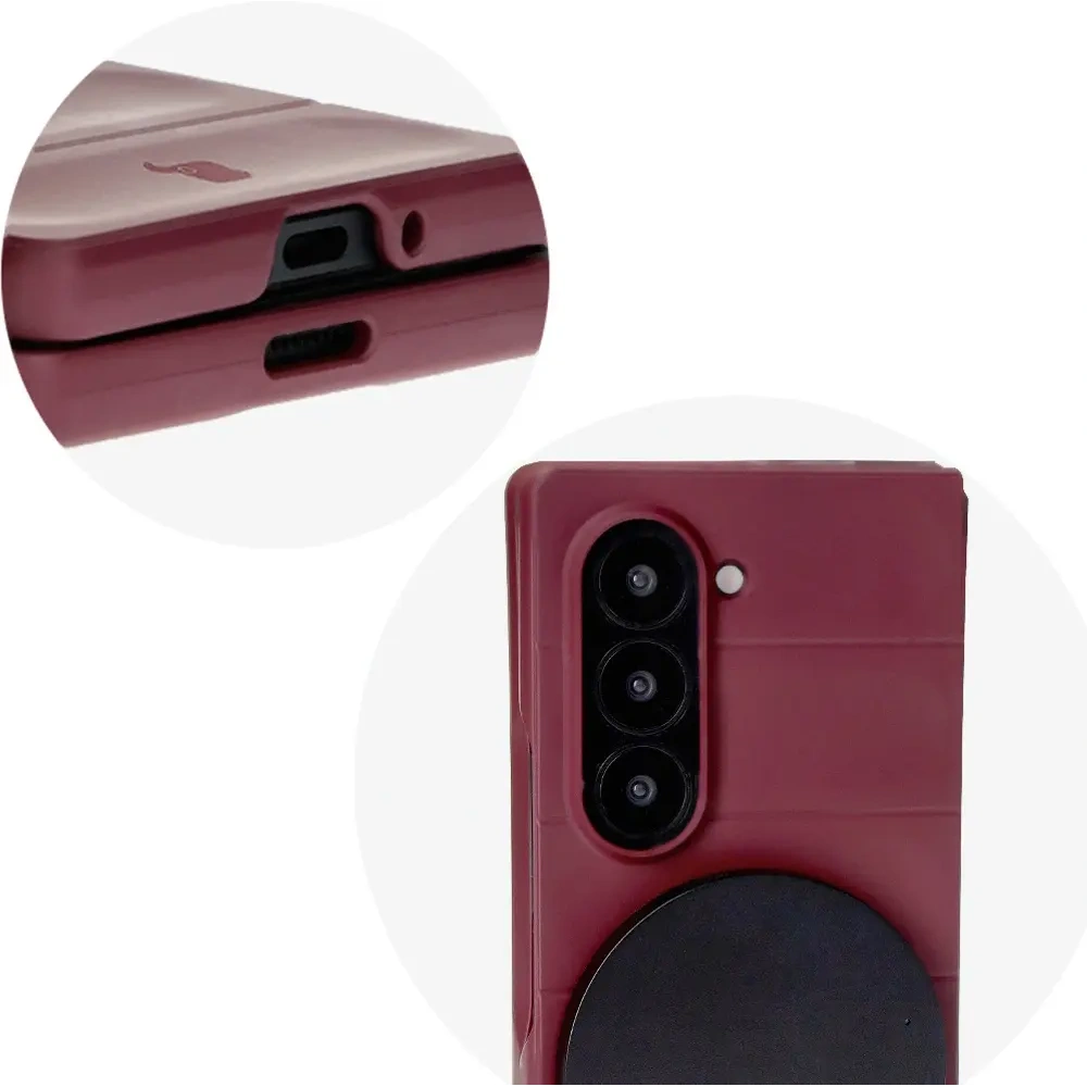 Pancerne etui Bizon Case Tur do Samsung Galaxy Z Fold6 ciemnofioletowe