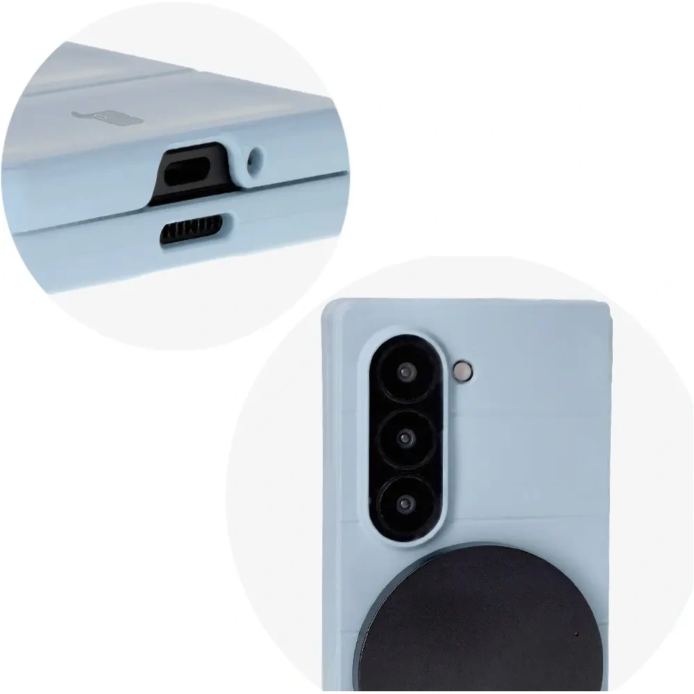 Pancerne etui Bizon Case Tur do Samsung Galaxy Z Fold6 jasnoniebieskie