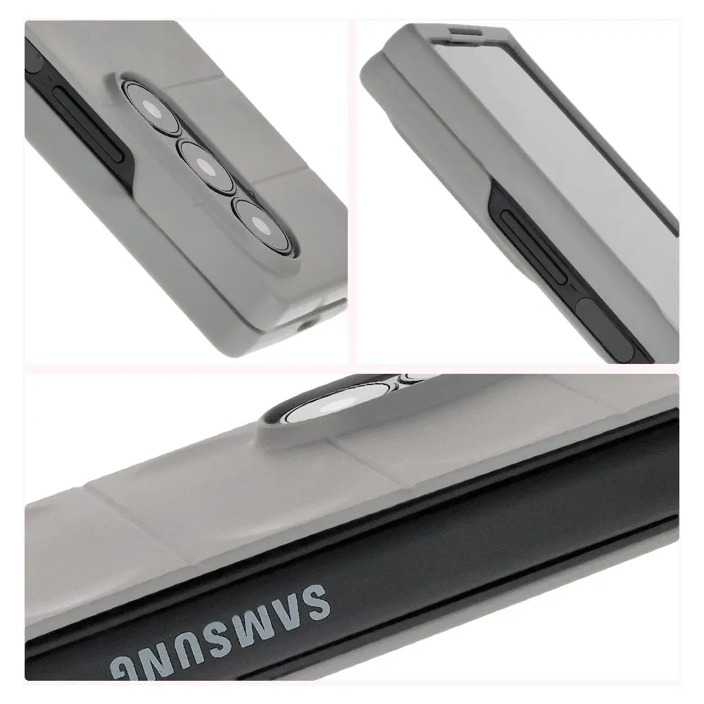 Pancerne etui Bizon Case Tur do Samsung Galaxy Z Fold6 jasnoszare