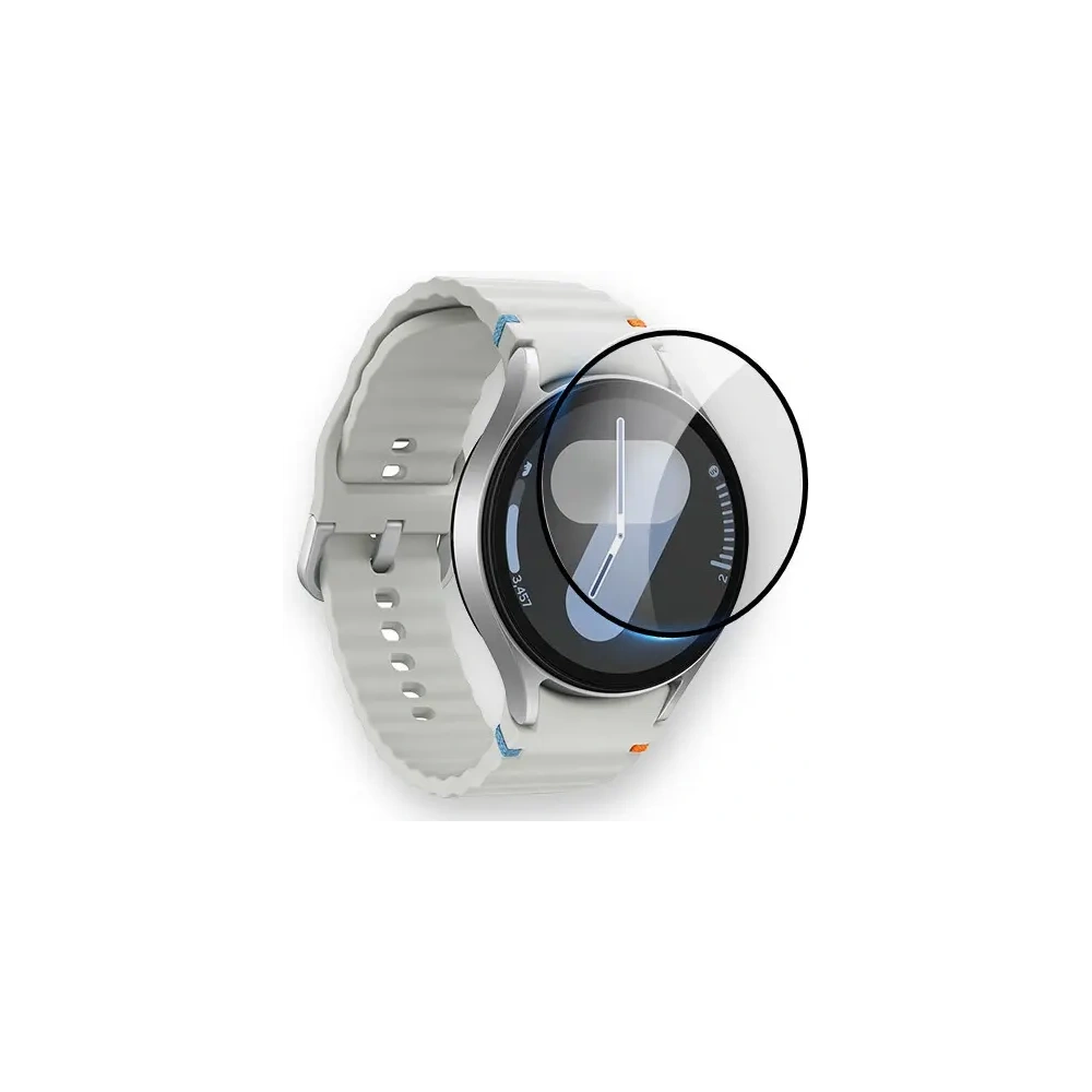 Szkło hybrydowe Bizon Glass Watch Edge Hybrid do Samsung Galaxy Watch 7 40 mm czarne