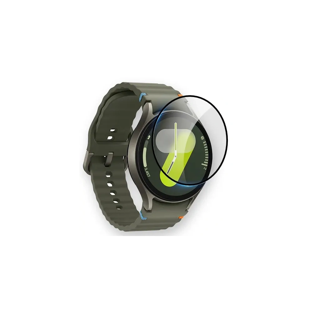 Szkło hybrydowe Bizon Glass Watch Edge Hybrid do Samsung Galaxy Watch 7 44 mm czarne