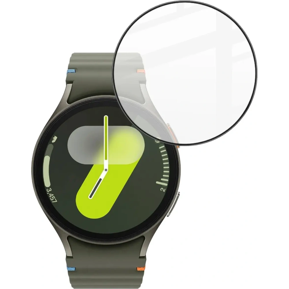 Szkło hybrydowe Bizon Glass Watch Edge Hybrid do Samsung Galaxy Watch 7 44 mm czarne