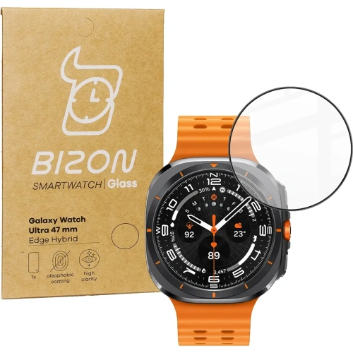 Kup Bizon Glass Watch Edge Hybrid Samsung Galaxy Watch Ultra 47 mm schwarz - BIZ5596 - {ean13} - Sklep Home Screen