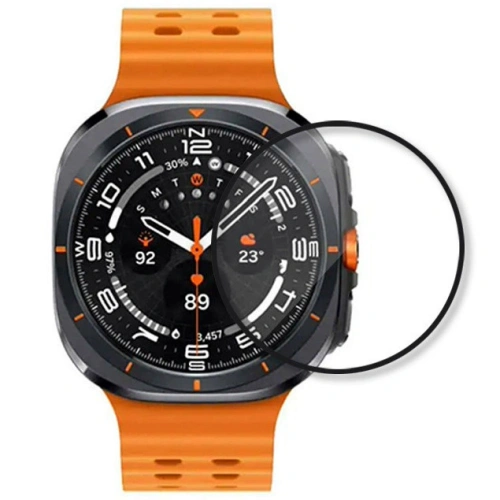 Kup Bizon Glass Watch Edge Hybrid Samsung Galaxy Watch Ultra 47 mm schwarz - BIZ5596 - {ean13} - Sklep Home Screen