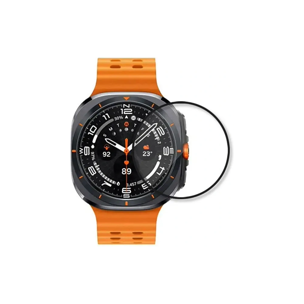 Szkło hybrydowe Bizon Glass Watch Edge Hybrid do Samsung Galaxy Watch Ultra 47 mm czarne