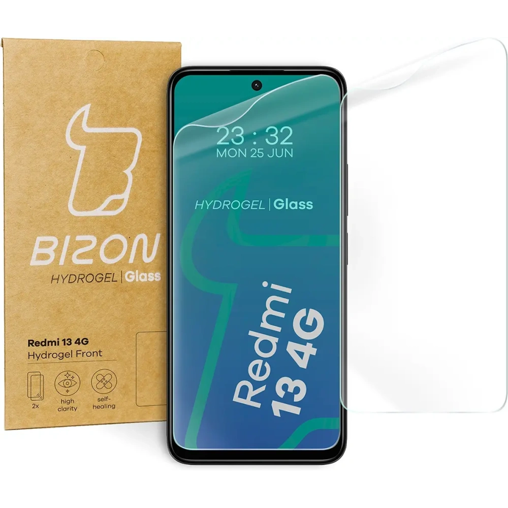 Folia hydrożelowa na ekran Bizon Glass Hydrogel Front do Xiaomi Redmi 13 4G [2 PACK]