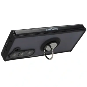 Bizon Case Hybrid Ring Samsung Galaxy Z Fold6 rauchig mit einem schwarzen Rahmen