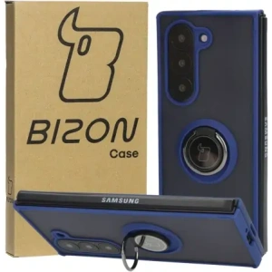 Kup Etui z uchwytem na palec Bizon Case Hybrid Ring do Samsung Galaxy Z Fold6 przydymione z granatową ramką - BIZ5906 - {ean13} - Sklep Home Screen
