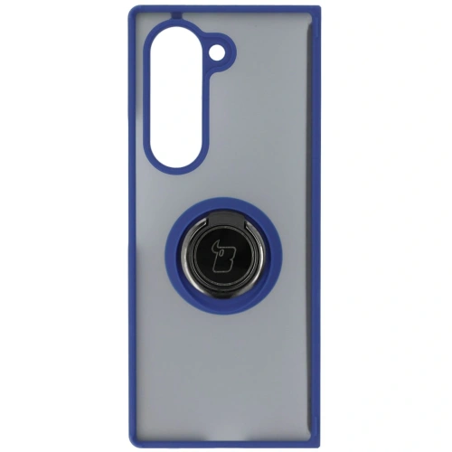 Kup Etui z uchwytem na palec Bizon Case Hybrid Ring do Samsung Galaxy Z Fold6 przydymione z granatową ramką - BIZ5906 - {ean13} - Sklep Home Screen