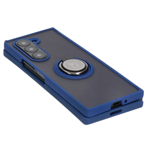 Kup Etui z uchwytem na palec Bizon Case Hybrid Ring do Samsung Galaxy Z Fold6 przydymione z granatową ramką - BIZ5906 - {ean13} - Sklep Home Screen