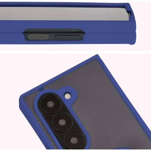 Kup Etui z uchwytem na palec Bizon Case Hybrid Ring do Samsung Galaxy Z Fold6 przydymione z granatową ramką - BIZ5906 - {ean13} - Sklep Home Screen