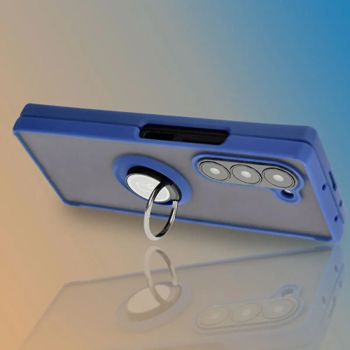 Kup Etui z uchwytem na palec Bizon Case Hybrid Ring do Samsung Galaxy Z Fold6 przydymione z granatową ramką - BIZ5906 - {ean13} - Sklep Home Screen