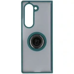 Kup Etui s úchopem na prst Bizon Case Hybrid Ring pro Samsung Galaxy Z Fold6 kouřové s tmavě zeleným rámečkem - BIZ5907 - {ean13} - Sklep Home Screen