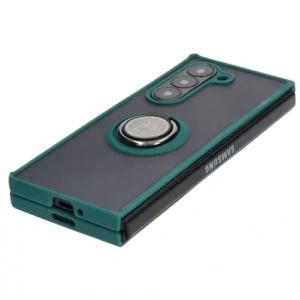 Kup Etui s úchopem na prst Bizon Case Hybrid Ring pro Samsung Galaxy Z Fold6 kouřové s tmavě zeleným rámečkem - BIZ5907 - {ean13} - Sklep Home Screen