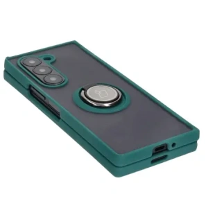 Kup Etui s úchopem na prst Bizon Case Hybrid Ring pro Samsung Galaxy Z Fold6 kouřové s tmavě zeleným rámečkem - BIZ5907 - {ean13} - Sklep Home Screen