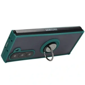Kup Etui s úchopem na prst Bizon Case Hybrid Ring pro Samsung Galaxy Z Fold6 kouřové s tmavě zeleným rámečkem - BIZ5907 - {ean13} - Sklep Home Screen