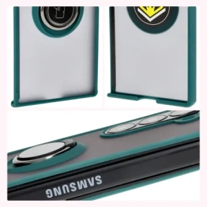 Kup Bizon Case Hybrid Ring Samsung Galaxy Z Fold6 fumuriu cu un cadru verde închis - BIZ5907 - {ean13} - Sklep Home Screen