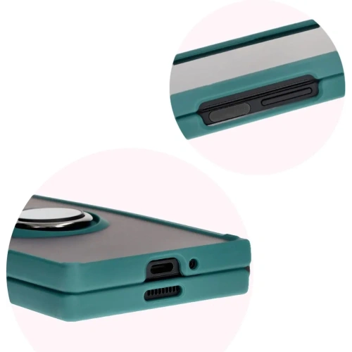 Kup Etui s úchopem na prst Bizon Case Hybrid Ring pro Samsung Galaxy Z Fold6 kouřové s tmavě zeleným rámečkem - BIZ5907 - {ean13} - Sklep Home Screen