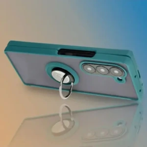 Kup Etui s úchopem na prst Bizon Case Hybrid Ring pro Samsung Galaxy Z Fold6 kouřové s tmavě zeleným rámečkem - BIZ5907 - {ean13} - Sklep Home Screen