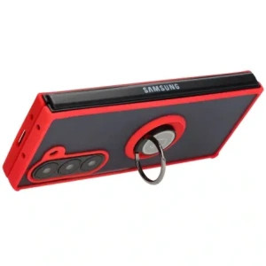 Kup Etui s úchopem na prst Bizon Case Hybrid Ring pro Samsung Galaxy Z Fold6 kouřové s červeným rámečkem - BIZ5908 - {ean13} - Sklep Home Screen