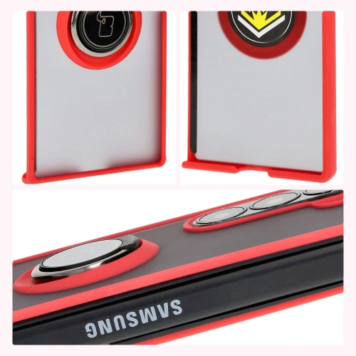 Buy Bizon Case Hybrid Ring Samsung Galaxy Z Fold6 smoky with a red frame - BIZ5908 - {ean13} - Home Screen Store Europe