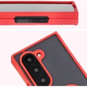 Kup Etui s úchopem na prst Bizon Case Hybrid Ring pro Samsung Galaxy Z Fold6 kouřové s červeným rámečkem - BIZ5908 - {ean13} - Sklep Home Screen
