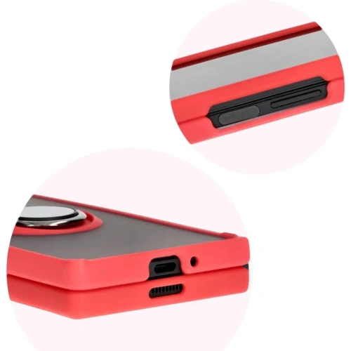 Kup Etui s úchopem na prst Bizon Case Hybrid Ring pro Samsung Galaxy Z Fold6 kouřové s červeným rámečkem - BIZ5908 - {ean13} - Sklep Home Screen