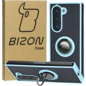 Kup Etui s úchopem na prst Bizon Case Hybrid Ring do Samsung Galaxy Z Fold6 kouřově šedé s jasně modrým rámem - BIZ5909 - {ean13} - Sklep Home Screen