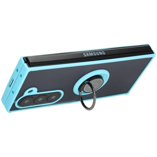 Kup Etui s úchopem na prst Bizon Case Hybrid Ring do Samsung Galaxy Z Fold6 kouřově šedé s jasně modrým rámem - BIZ5909 - {ean13} - Sklep Home Screen