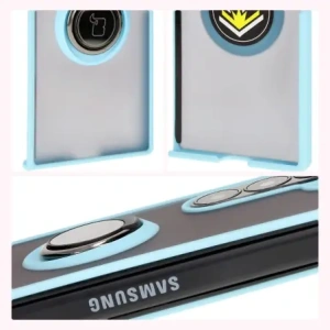 Kup Etui s úchopem na prst Bizon Case Hybrid Ring do Samsung Galaxy Z Fold6 kouřově šedé s jasně modrým rámem - BIZ5909 - {ean13} - Sklep Home Screen