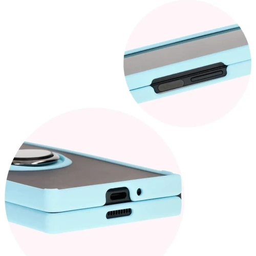Kup Etui s úchopem na prst Bizon Case Hybrid Ring do Samsung Galaxy Z Fold6 kouřově šedé s jasně modrým rámem - BIZ5909 - {ean13} - Sklep Home Screen