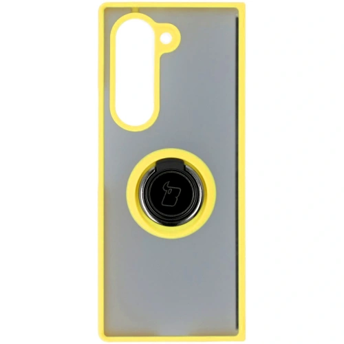 Kup Bizon Case Hybrid Ring Samsung Galaxy Z Fold6 fumuriu cu un cadru galben - BIZ5617 - {ean13} - Sklep Home Screen