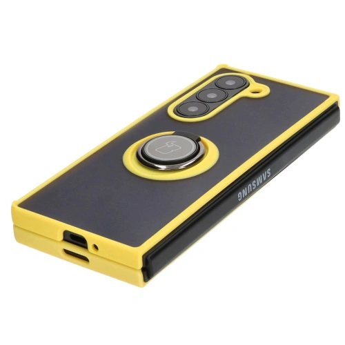 Kup Bizon Case Hybrid Ring Samsung Galaxy Z Fold6 fumuriu cu un cadru galben - BIZ5617 - {ean13} - Sklep Home Screen