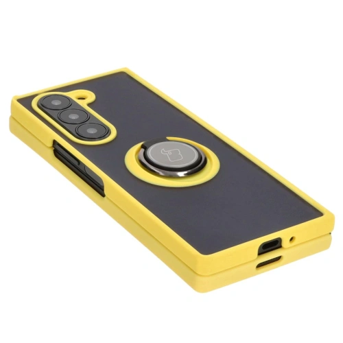 Kup Bizon Case Hybrid Ring Samsung Galaxy Z Fold6 fumuriu cu un cadru galben - BIZ5617 - {ean13} - Sklep Home Screen