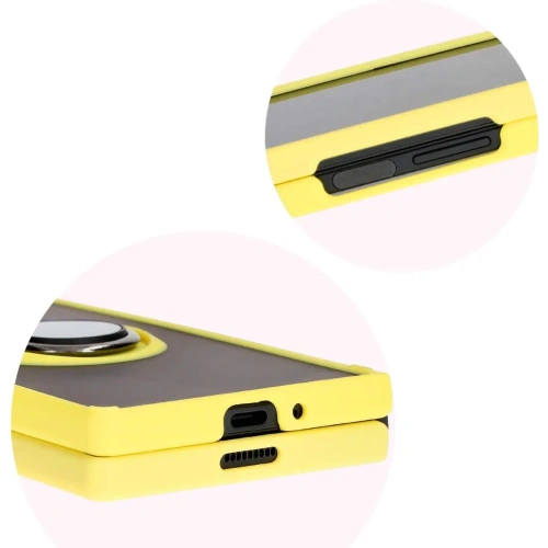 Kup Bizon Case Hybrid Ring Samsung Galaxy Z Fold6 fumuriu cu un cadru galben - BIZ5617 - {ean13} - Sklep Home Screen