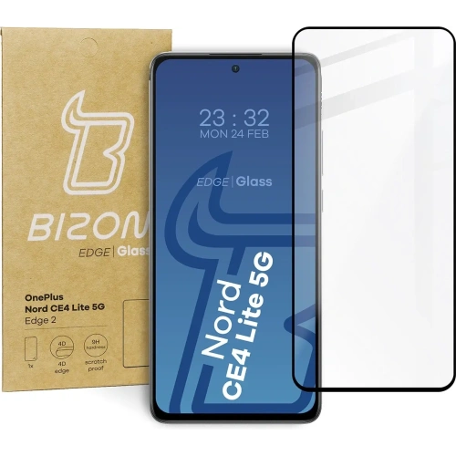 Kup Szkło hartowane Bizon Glass Edge 2 do OnePlus Nord CE4 Lite 5G czarne - BIZ5619 - {ean13} - Sklep Home Screen