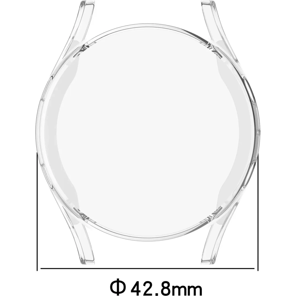 Etui z osłoną ekranu Bizon Case Watch Felipe do Samsung Galaxy Watch 7 40 mm przezroczyste