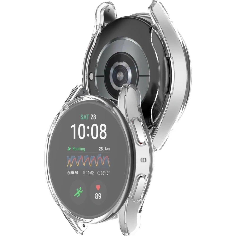 Etui z osłoną ekranu Bizon Case Watch Felipe do Samsung Galaxy Watch 7 40 mm przezroczyste